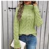 European & American Fashion Women's Cable Knit High Neck Sweater - Autumn/Winter Collection