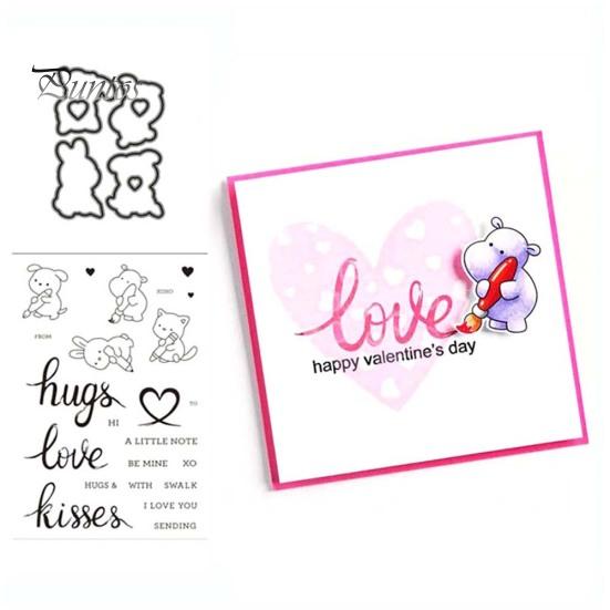 

Животное собака кролик штамп карты декор трафарет DIY скрапбук тиснение штампы