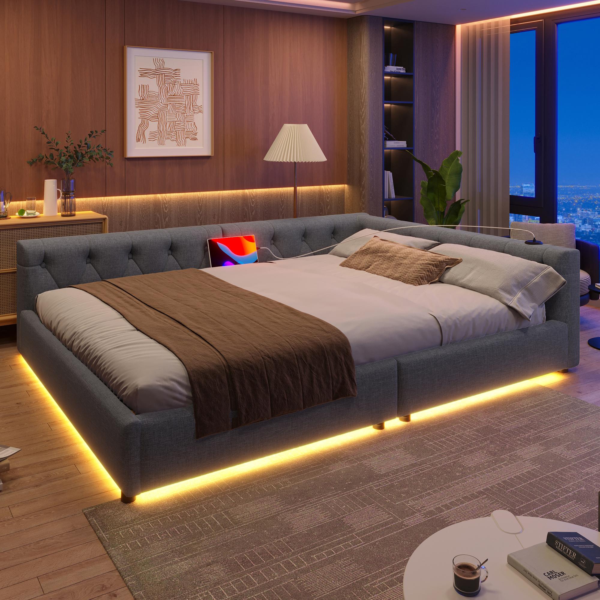 Sofa Bed, 140x200cm, with Slatted Frame