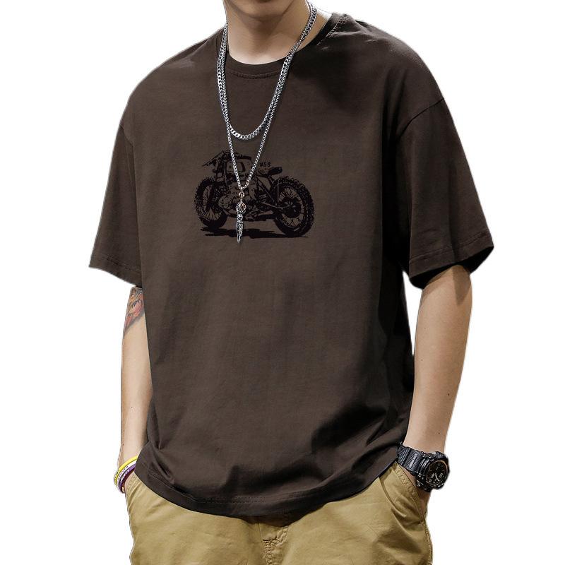 Cotton Short Sleeve T Shirt Black White Fashion All Match Breathable Summer Sport T-shirt Men Top