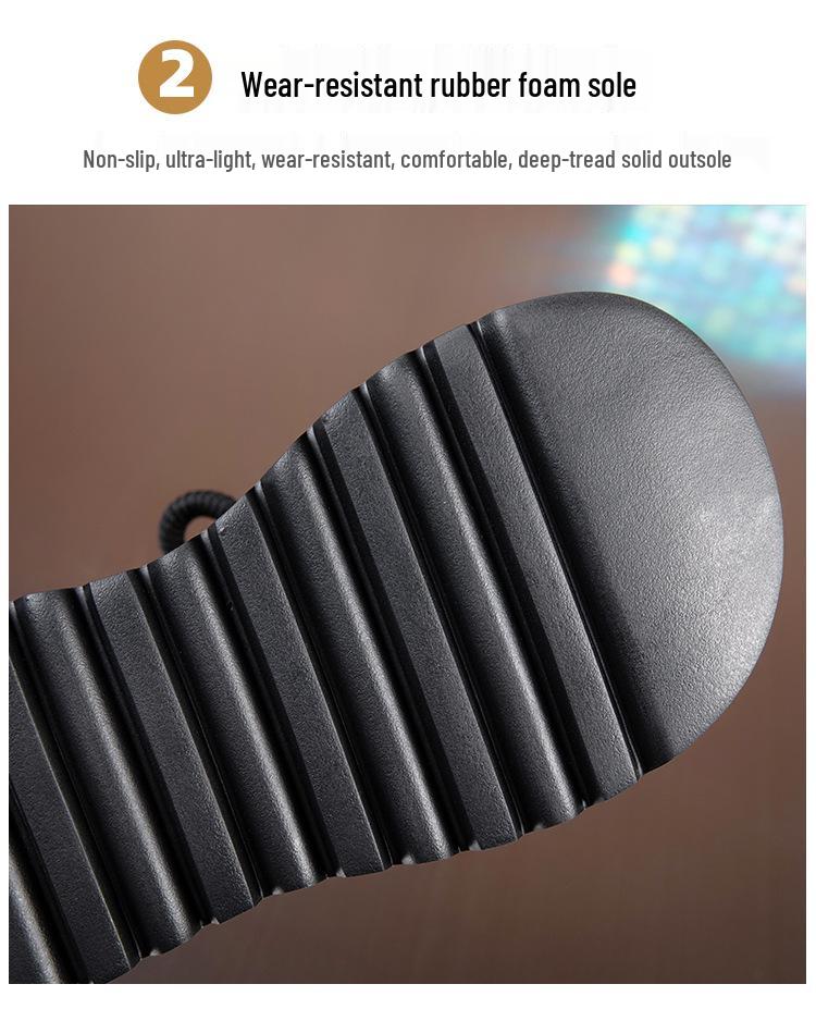 Women's Genuine Leather Retro Platform Ankle Boots - Lightweight, Soft, High-Top (2025 Autumn/Winter Collection)