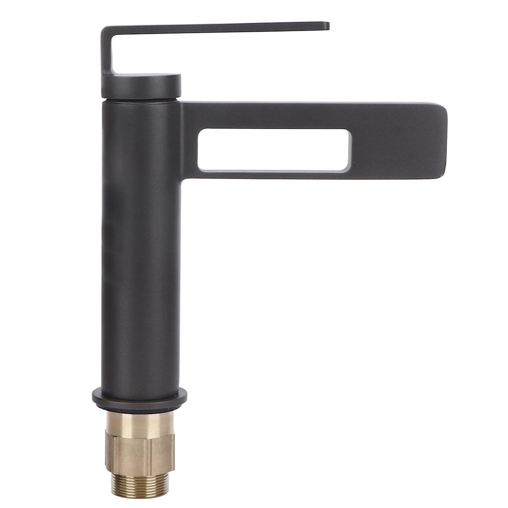 Waterfall Bathroom Faucet Hot and Cold Water Mixer Tap Single Hole Washbasin Faucet for Bathroom Grey