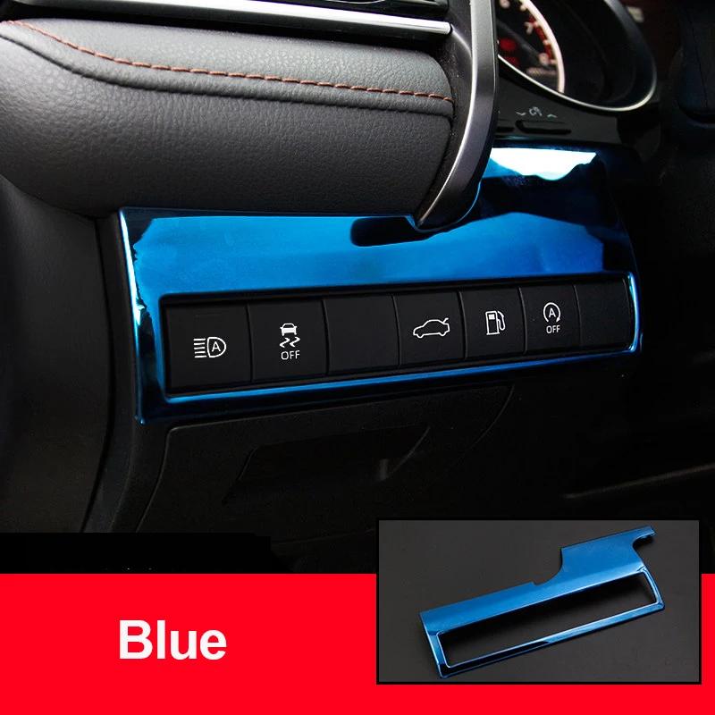Car Interior Accessories Stainless Headlight Adjustment Button Decorative Frame Cover For Toyota Camry XV70 2018-