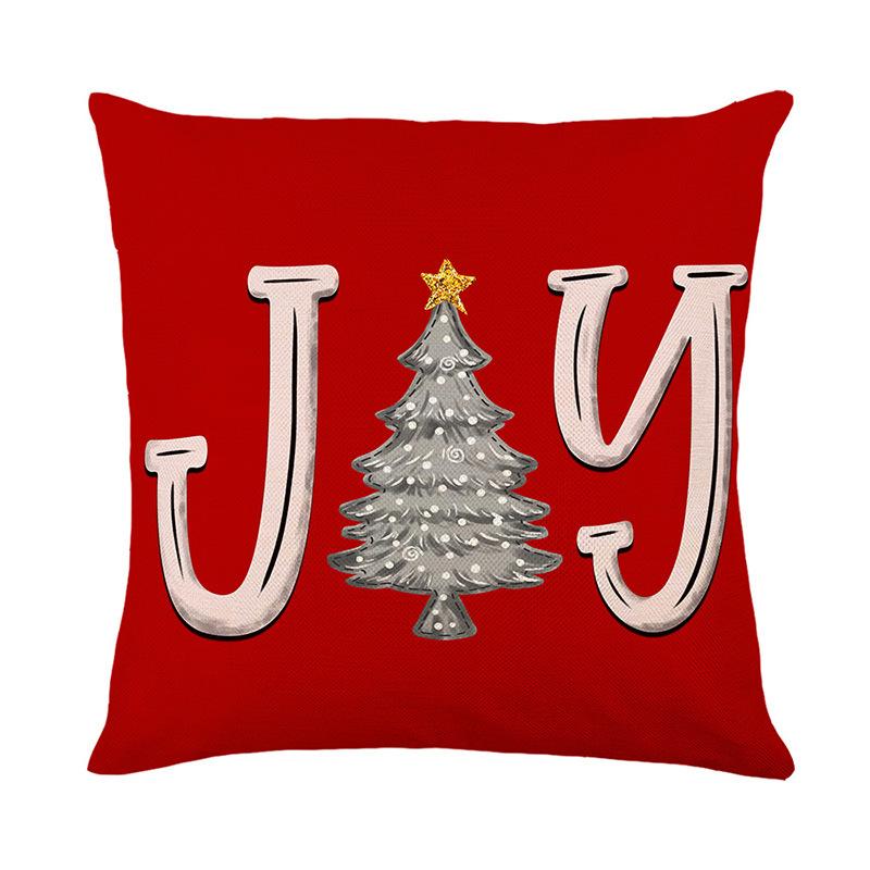 

Red Christmas Pillow Cover Festive Decoration Home Sofa Cushion Cover Living Room Bedroom Pillow Cover 45 * 45Cm (without pillow core)
