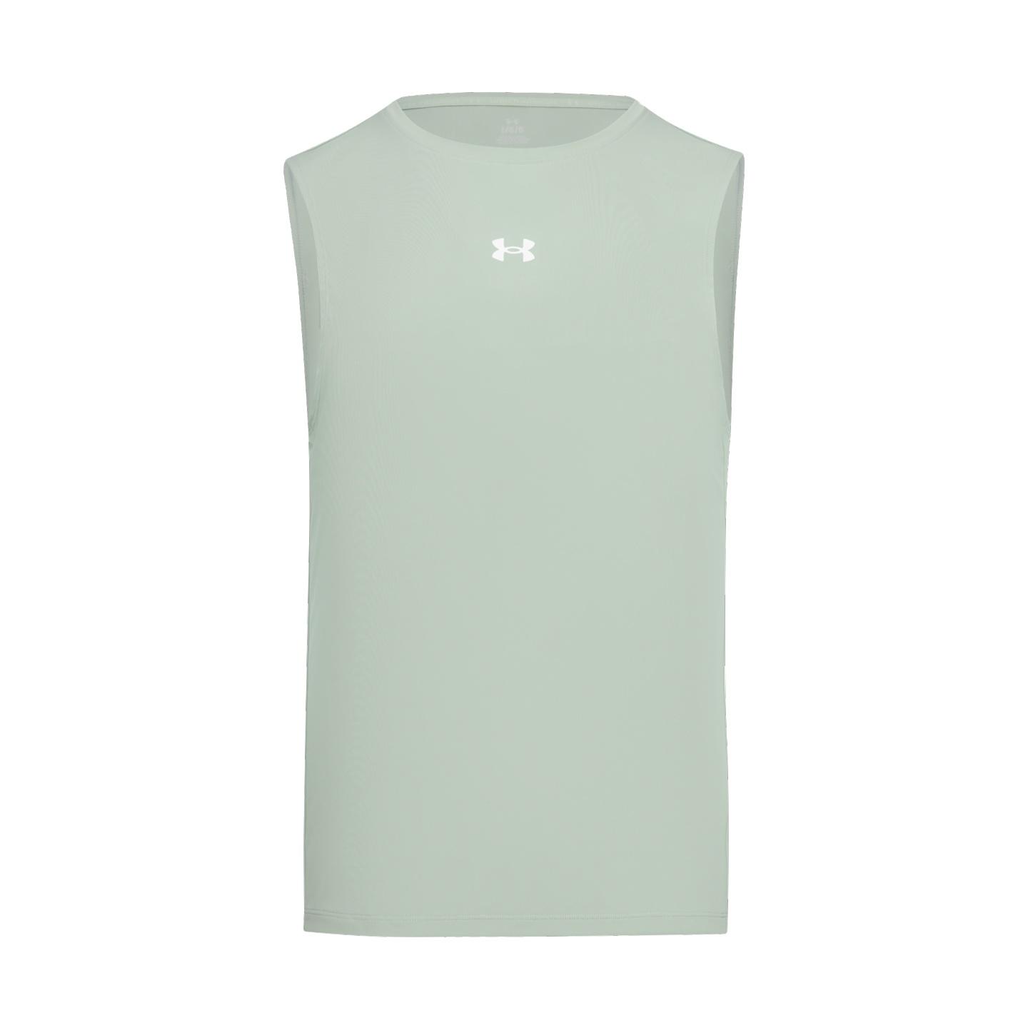 Under Armour Ss26 Ef Cool Mesh Round Neck Solid Color Breathable Sleeveless Vest Men tops 6014366-348 M