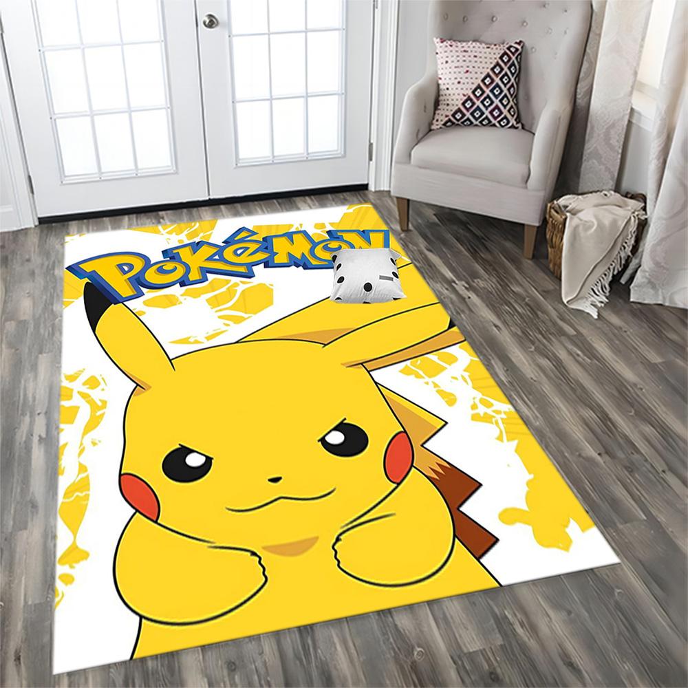 Pikachu Adventure Begins rug for living rooms, bedrooms, home décor, and as gifts.