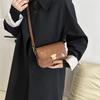 New Winter Niche Shoulder Bag Retro Crossbody Bag Women's Texture Solid Color Fashionable Casual Square Bag Trendy