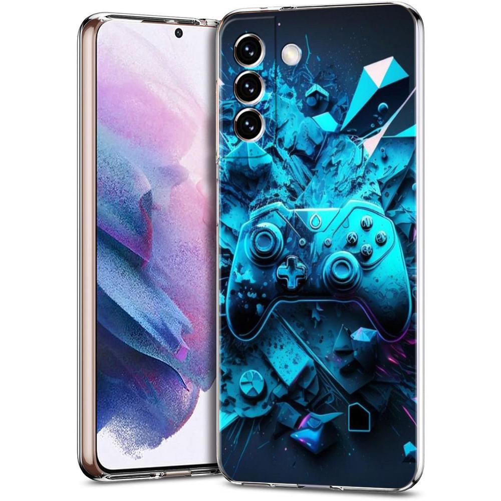 Game Controller Graphic Transparent Cover for Samsung Galaxy S24 S23 S22 S20 S21 FE Ultra S24 S23 S10 S10E S9 Plus 5G Phone Case