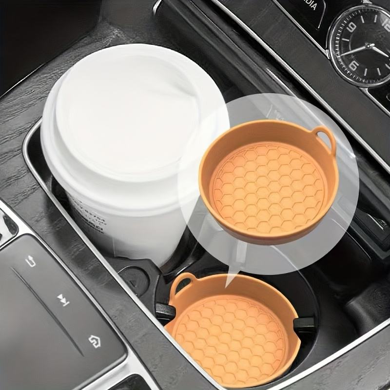 1/2/4Pcs Soft Silicone Car Cup Coaster Anti-Slip Cup Holder Waterproof Non-Slip Sift-Proof Spill Saucer Car Interior Accessories