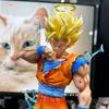 Dragon Ball Z Son Goku Ssj2 Figurka z Podstawką LED Super Saiyan 2 Goku Figurki Akcji PVC 33cm/12.2 cala Model Kolekcjonerski Zabawki Prezenty