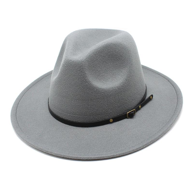 Retro Ladies Jazz Hat, British Versatile Simple Wool Hat Jazz Hat