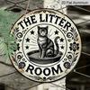 2D Flat, 1pc Printed Round Aluminum Decorative Sign with a Cat Theme, Measuring 20×20 CM (7.87×7.87 Inches), Perfect for Areas Where Cats Are Kept At