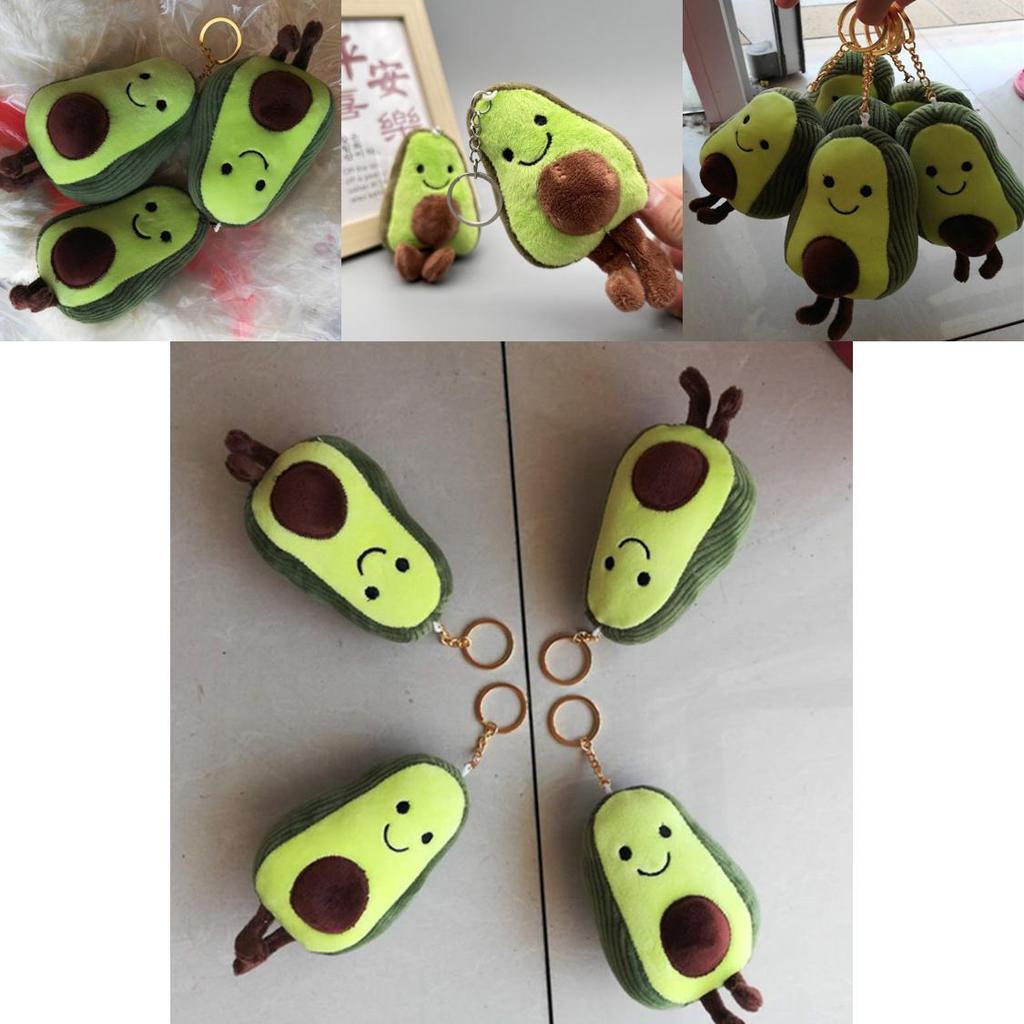 Avocado Character Plush Keychain For Kids With Feather Cotton Stuffing