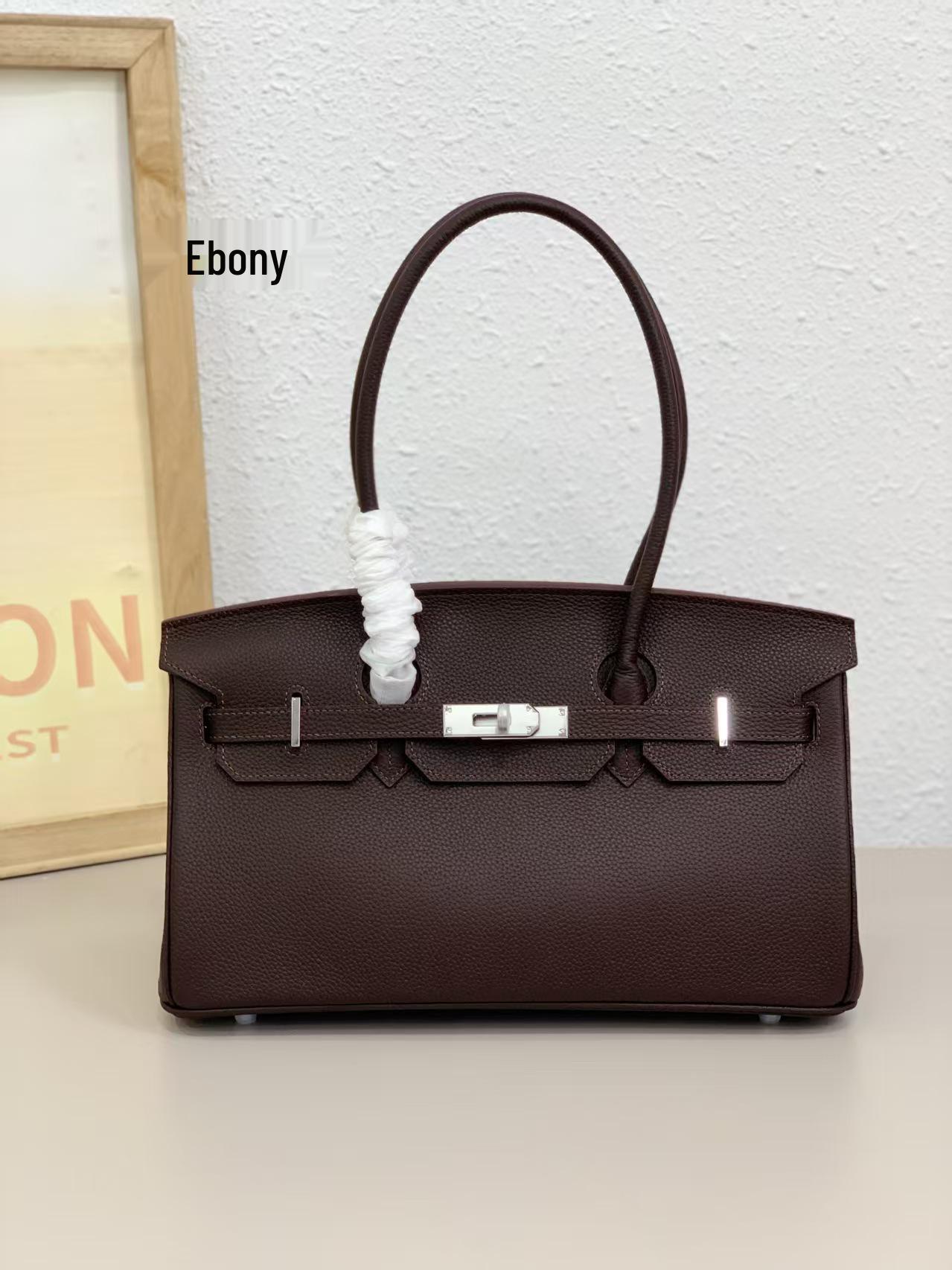 Lychee Pattern Platinum Kelly Bag: Classic