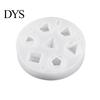 Silicone Dice Mold 3D with 7 Grids for DIY Making Irregular Multi-sided Digital Faux Crystal Game Props Ideal Gift Lovers Reusable