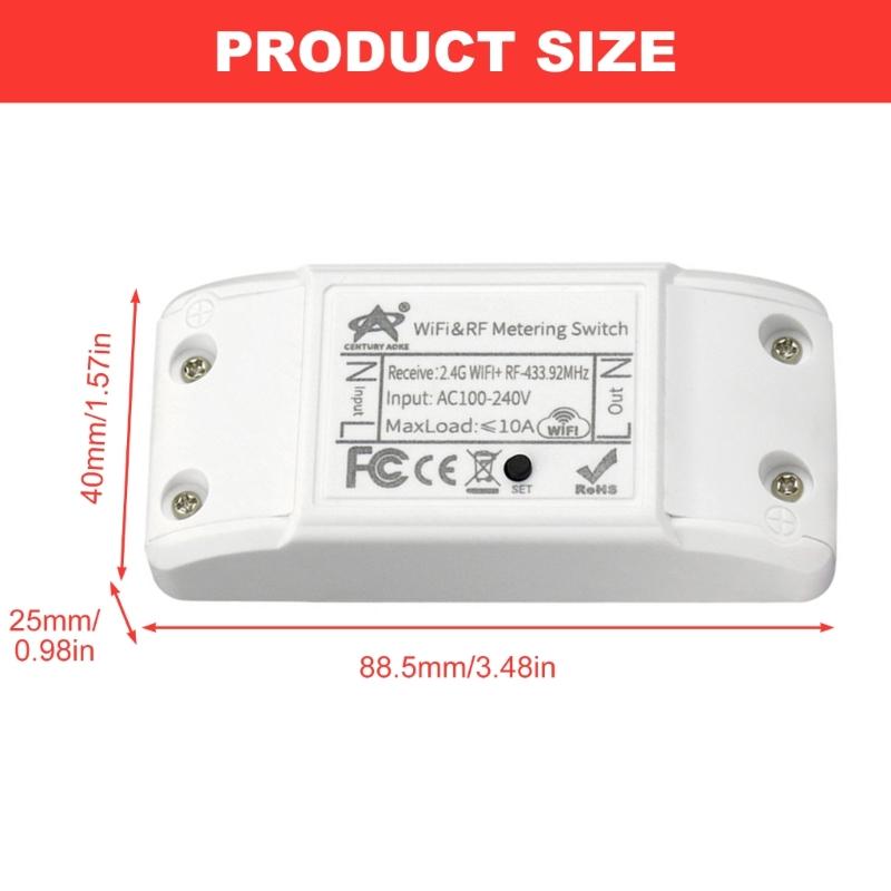 Intelligent Switches Double Mode 2.4G WiFi 433MHz RF Controller Energy Monitoring Voice Controlled for Home Automation