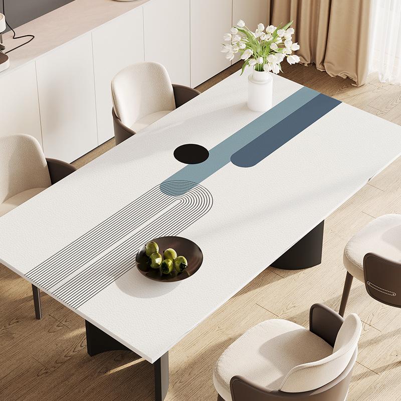 Dining Table Mat Oil-Proof And Waterproof Coffee Table Tablecloth Table Mat Light Luxury Advanced Sense Leave-In Tablecloth Desktop Pvc Protective Mat