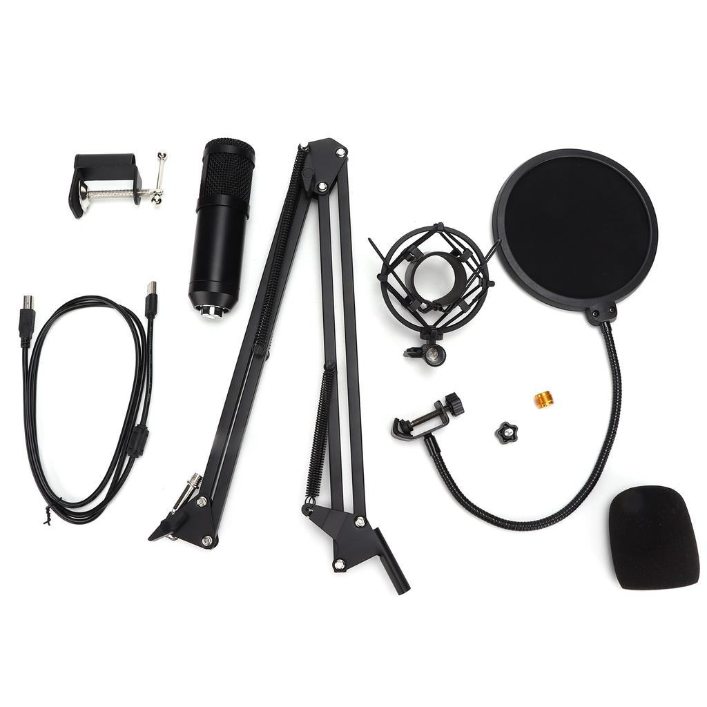 USB Desktop Kondensator Kardioid Opptaksmikrofon Profesjonell for Livestreaming Gaming