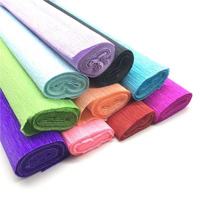 Colored Crepe Paper Handmade Craft Paper DIY Flowers Wrapping Paper Goffer for Birthday Party