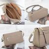 Women's Commuter Minimalist Crossbody Bag Top Grain Cowhide, Multi-pocket Main Compartment Shoulder Bag, Ste Pattern Small Bag