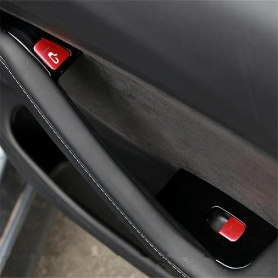 11pcs Aluminum Alloy Car Interior Door Window Lift Button Cover For Model 3 2018
