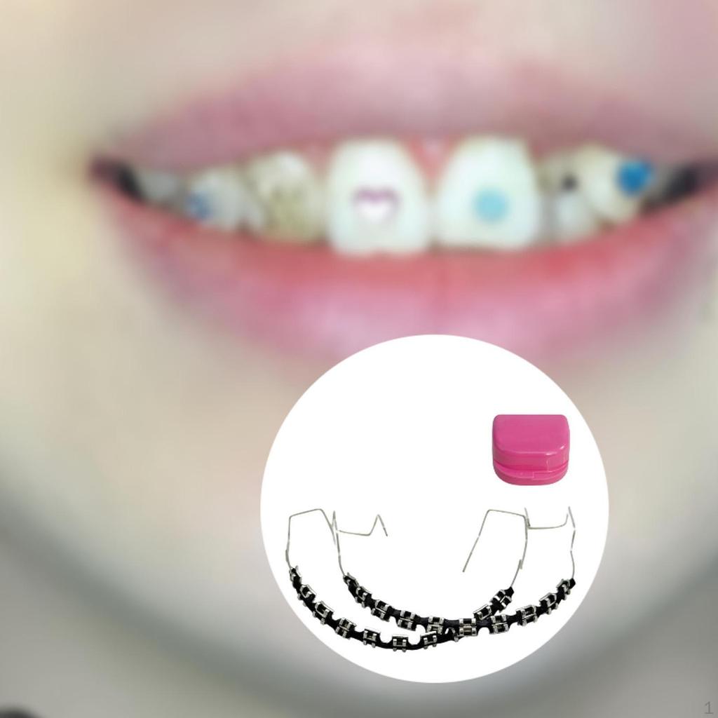 Temporary Tooth Decoration with Storage Box Metal Wires for Adults Kids