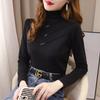 Half Turtleneck Fashion Simple Base Shirt Women Spring Autumn Clothes Slim Fit Long Sleeve T-Shirt Top