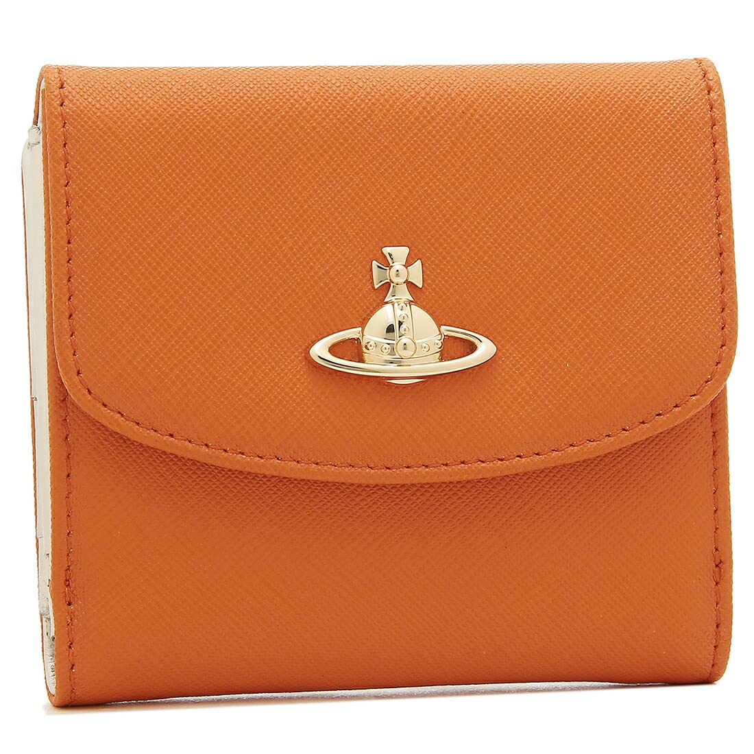 

Vivienne Westwood Saffiano Orange Bifold 51150003 L001N F401 Wallet, Women s, [Used] помаранчевий