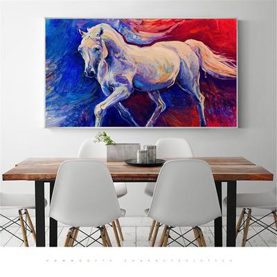 Home Decor European Oil Painting Wall Pictures for Living Room White Horse On Canvas Wall Art Picture Modern Wall Painting