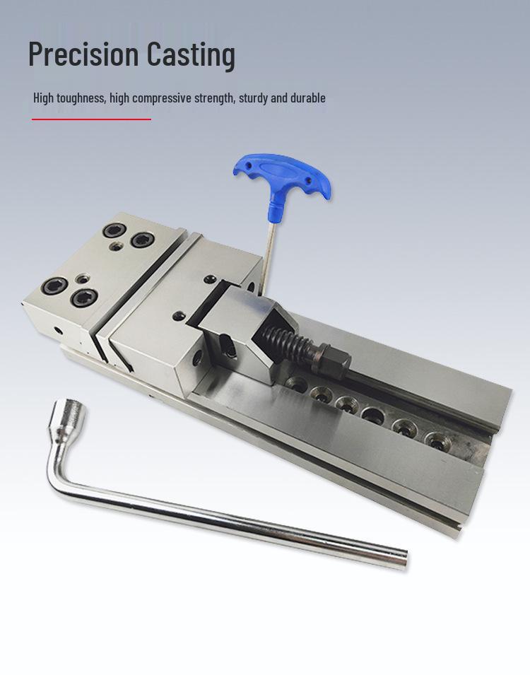 8" Precision Flat-Nose Pliers CNC Vise for Milling Machines, 200x200mm