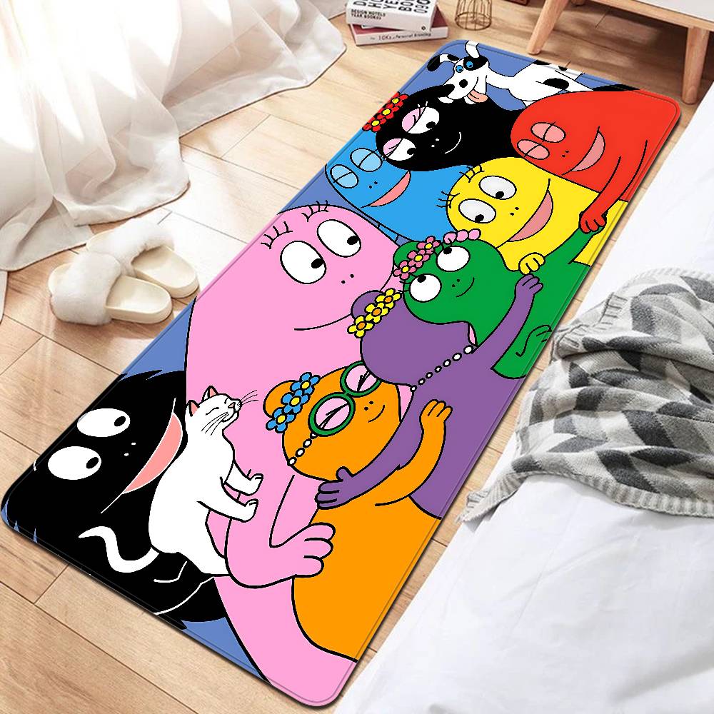 Cute Cartoon Les Barbapapa Floor Mat Nordic Style Home Doormat Bathroom-Toilet Mats Bedroom Hotel Decor Mat