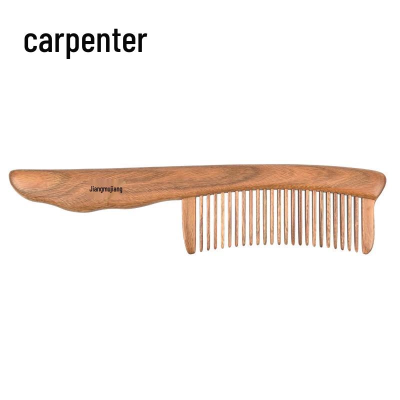 Tan Mujiang Acacia Love Inlaid Sandalwood Comb Gift Set