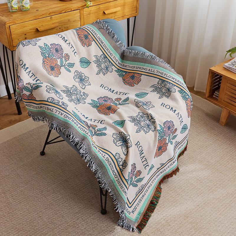 NuFeng Французский Романтический Цветочный Хлопковый Чехол на Диван и Плед 90x150 cm