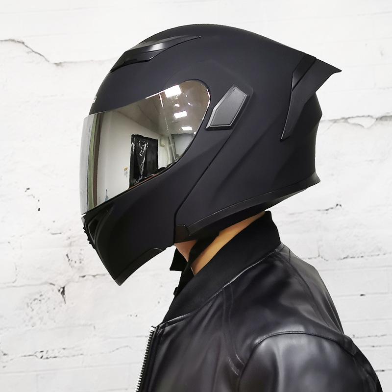 JIEKAI Motorcycle Helmet With Men's And Women's Dual Lenses Uncover Helmet / Electric Vehicle Semi Full Cover Locomotive