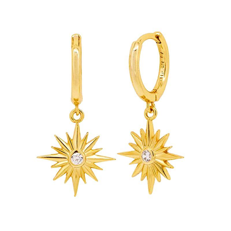925 Silver Needle Square Pendant Hoop Earrings Vintage Gold Earrings For Women Shell Pendant Earring Fashion Jewelry Accessories