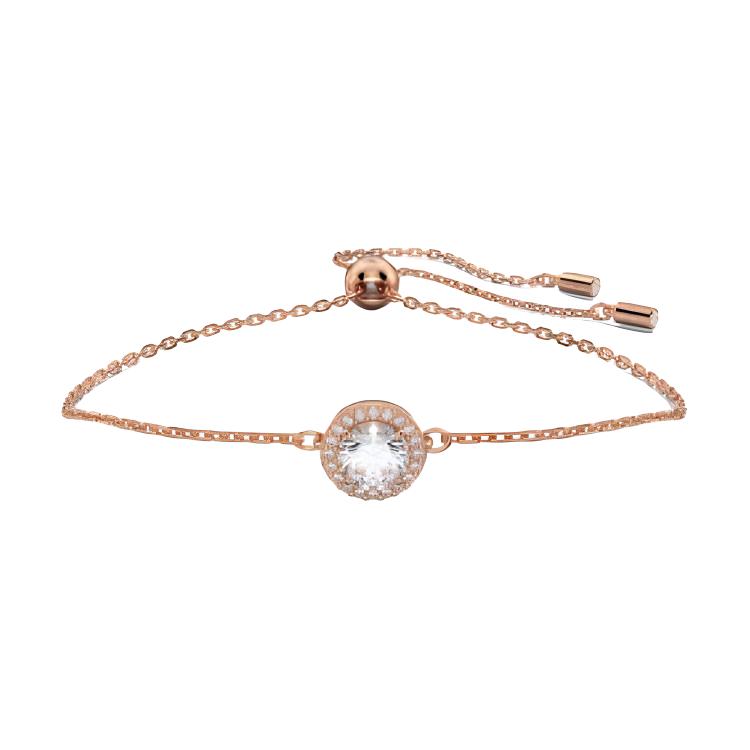 Swarovski Una Angelic Series Logo Design Rose Gold Bracelet Women bracelet Pink-Gold 5648998 Box (Random Color)