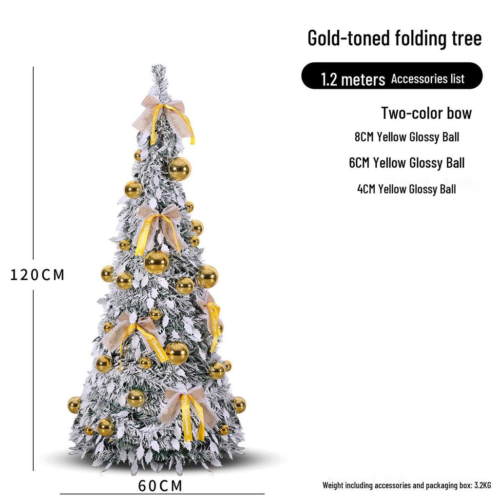 Retractable Folding Christmas Tree with Lights - Easy Setup for a Cozy Holiday Atmosphere