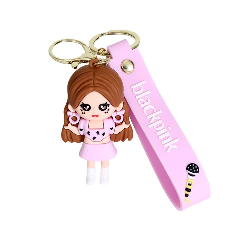 New Blackpink Silicone Keychain Cute Couple Bag Charm Car Accessory