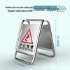 Stainless Steel No Parking, Caution Slippery, A-Frame Folding Sign