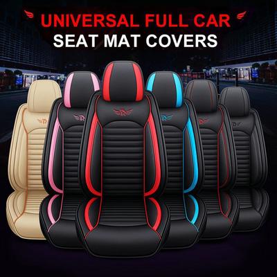 Universal Car Seat Cover Luxury Car Single Front Seat Mat PU Leather Full Cover Cushion Protector Cover