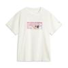 Li Ning X Disney Collaboration Versatile Breathable Loose Soft Comfortable Short Sleeve T-Shirt Women Tops Off-White AHSUA82-5