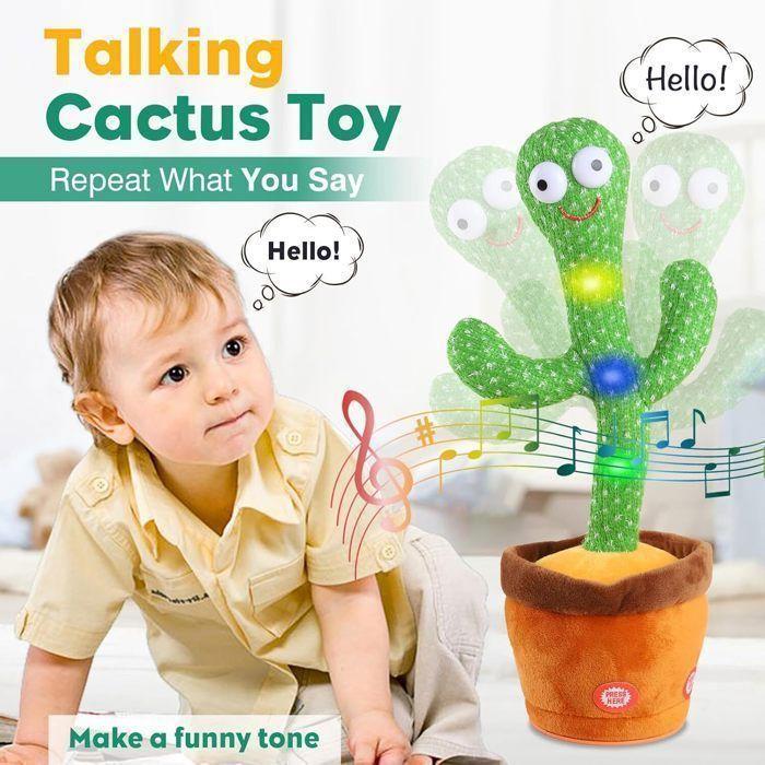 Babyspielzeug - XVX - Tanzender Kaktus - 120 Lieder - Interaktives Plüschtier - Weihnachtsgeschenk
