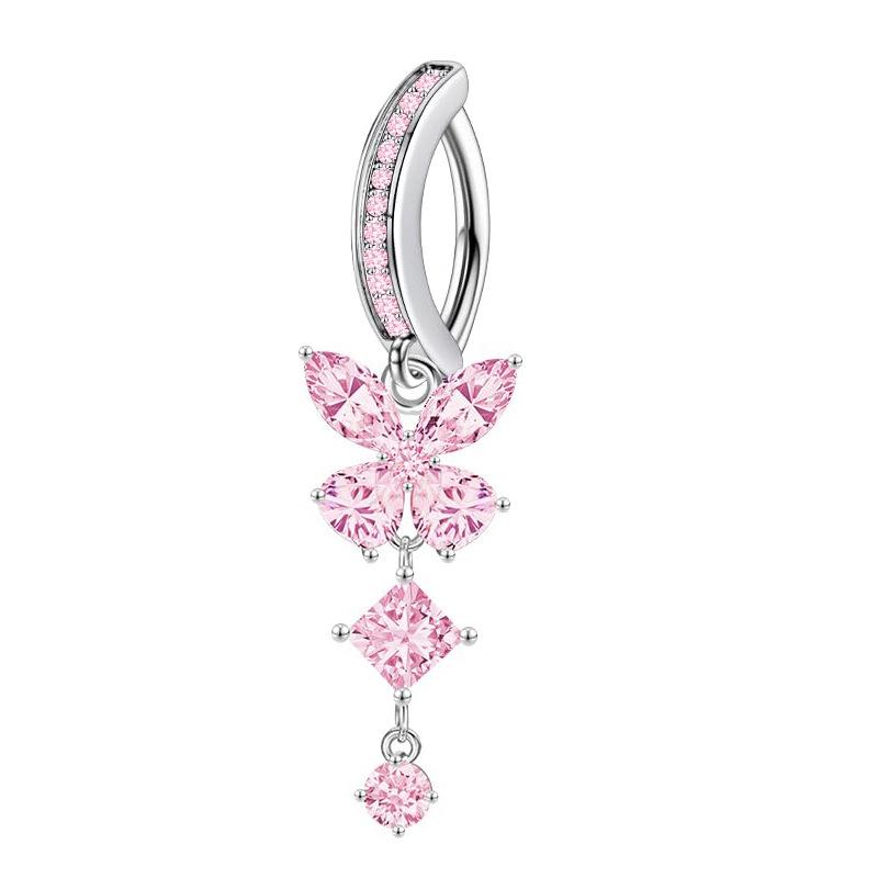 Fashion Exquisite Butterfly Belly Button Sexy Body Piercing Jewelry For Women Zircon Navel Barbell Fashion Belly Rings Gifts