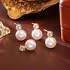 Zircon Pearl Stud Earrings: High-End Fashion, Versatile Silver Needles In Sweet, Popular Celebrity Style
