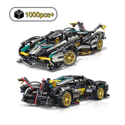Non-Toxic 1:14 Technical Building Blocks Hypercar Racing Car Creative Model Assemble Vehicle Bricks Toy Birthday Christmas Halloween Gifts