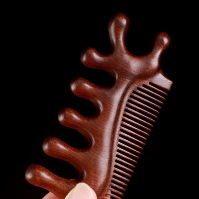 3 In 1 Massage Comb Blood Circulation Wood Sandalwood Comb Scalp Meridian Relax Anti-Static Styling Tool Salon Supply Hair Brush
