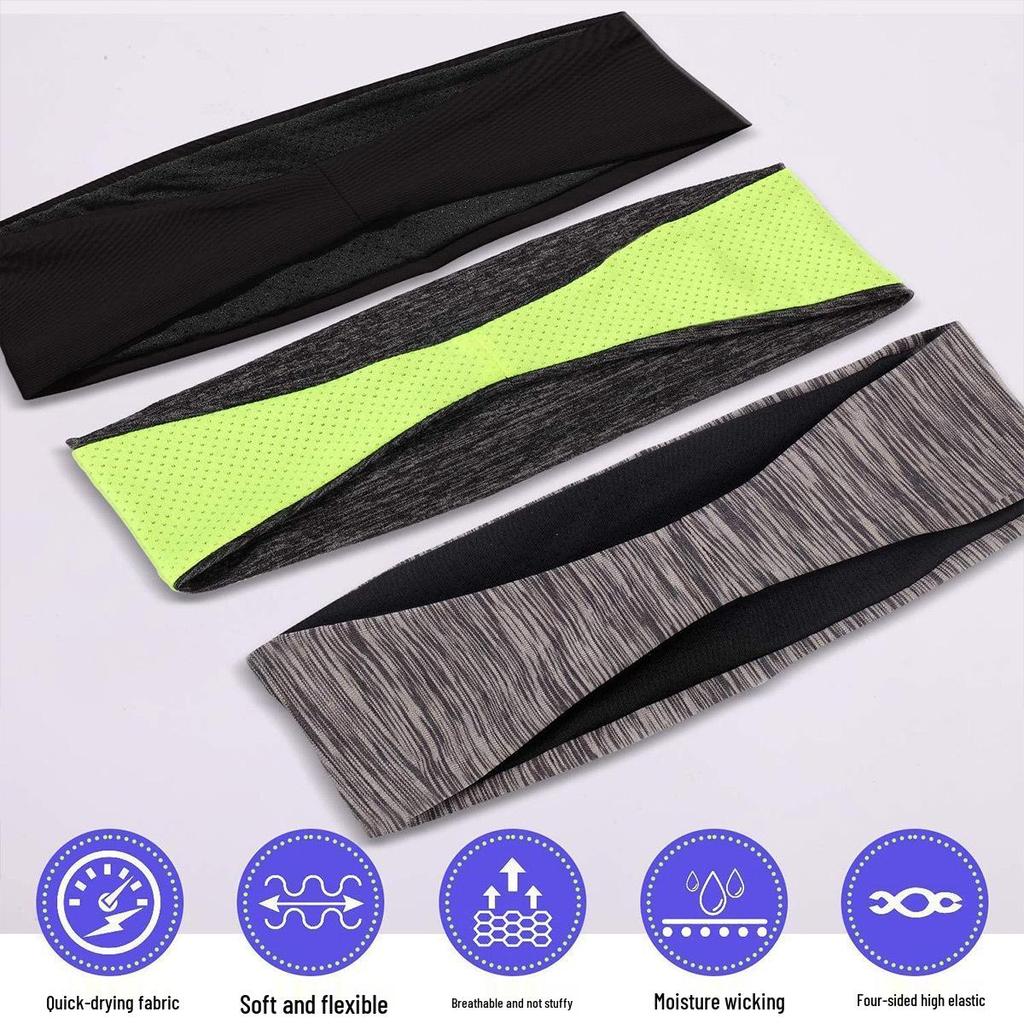 Outdoor Quick-Dry Anti-Slip Sports Headband for Running, Yoga, and Jogging