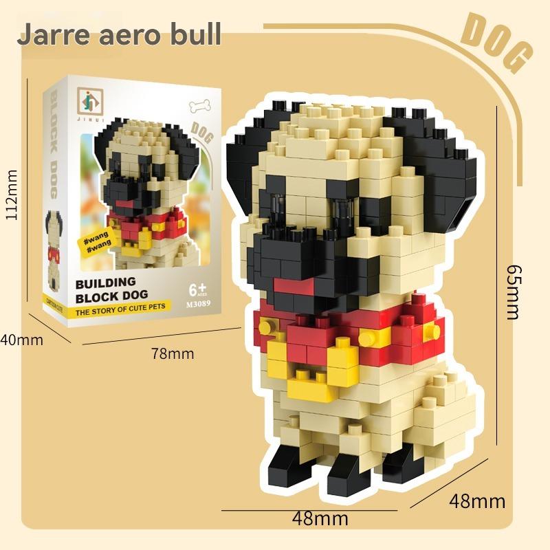 Creative Design 8 Styles Compact Dog Micro Assembling Modules Set Particles Cartoon Animal Model DIY Putting Together Bricks Kids Birthday