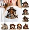 Christmas Party Essential Pendant Ornament Jesus Family Prayer Scene Bright Exquisite Details Decoration Colored Religious Symbol Nativity for