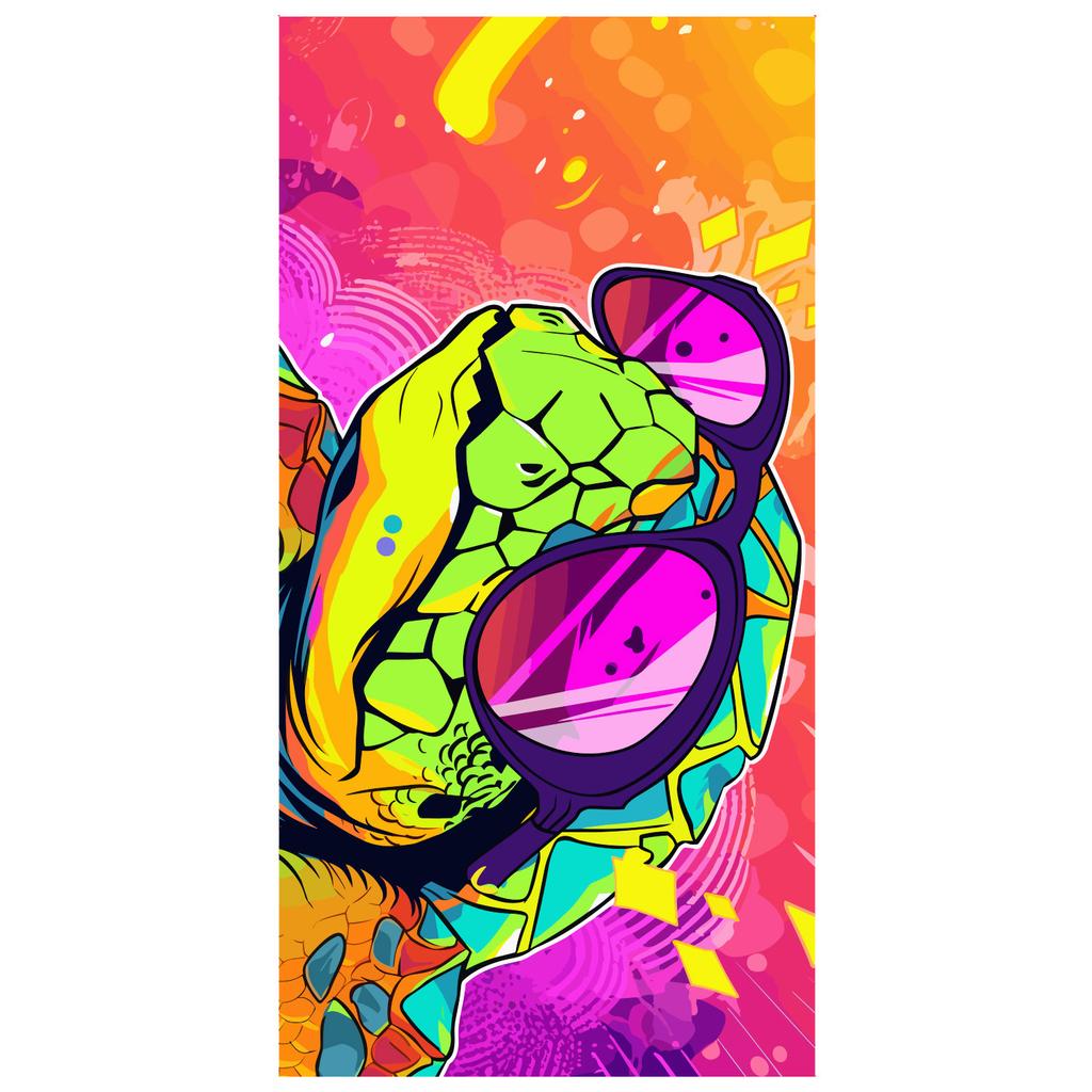 Turtle double-sided velvet beach towel absorbent bath towel printed towel